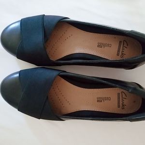 CLARKS black leather shoes